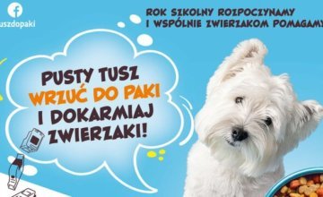 Zbieramy tusze do drukarek - akcja edukacyjno - charytatywna "Tusz do paki" pod hasłem „Pusty tusz wrzuć do paki i dokarmiaj zwierzaki”