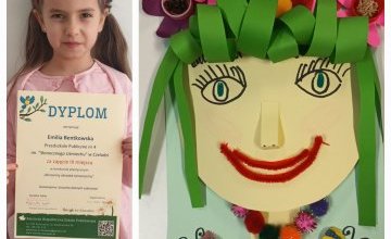 III miejsce dla Emilii Bentkowskiej w konkursie plastycznym "Wiosenny obrazek sensoryczny"