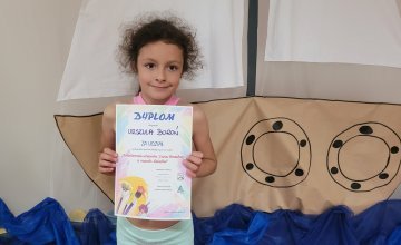 Dyplom dla Uli Boroń za udział w Konkursie Plastycznym „Bohaterowie utworów Jana Brzechwy w oczach dziecka”