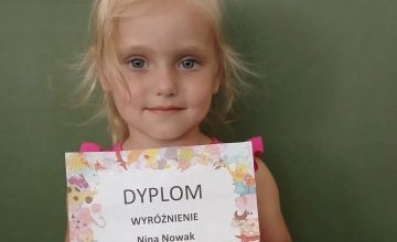 Wyróżnienie dla Niny Nowak w Ogólnopolskim Rodzinnym Konkursie Literacko-Plastycznym „Moja książeczka - bajeczka” 