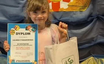 Wyróżnienie dla Lilianny w Ogólnopolskim Konkursie „Matematyczna Gra Planszowa”