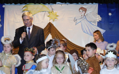 Pan Burmistrz z dziećmi