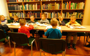 Zajęcia biblioteczne grupa 5B o Wikingach