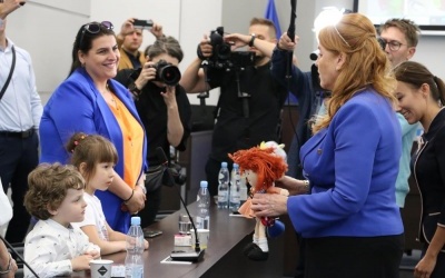 Spotkanie księżnej Yorku Sarah Ferguson z ukraińskimi dziećmi